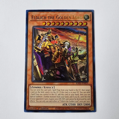 Eldlich the Golden Lord - (Alternate) - Ultra Rare - RA01-EN019 - NM - Yugioh