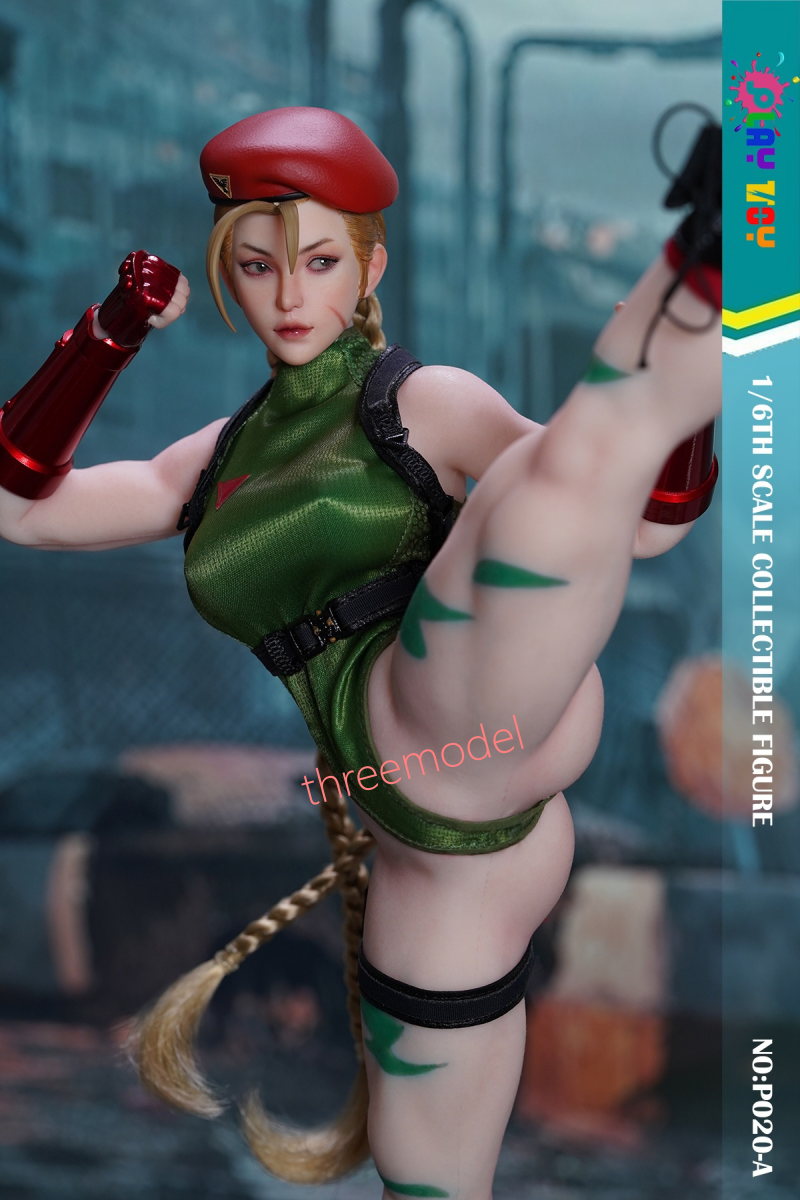 お*ん様 PLAY TOY 1/6 フィーメイル ファイター P020-A+P0 PLAY TOY P020 1/6 Street Fight Goddess Cammy White Action Figure