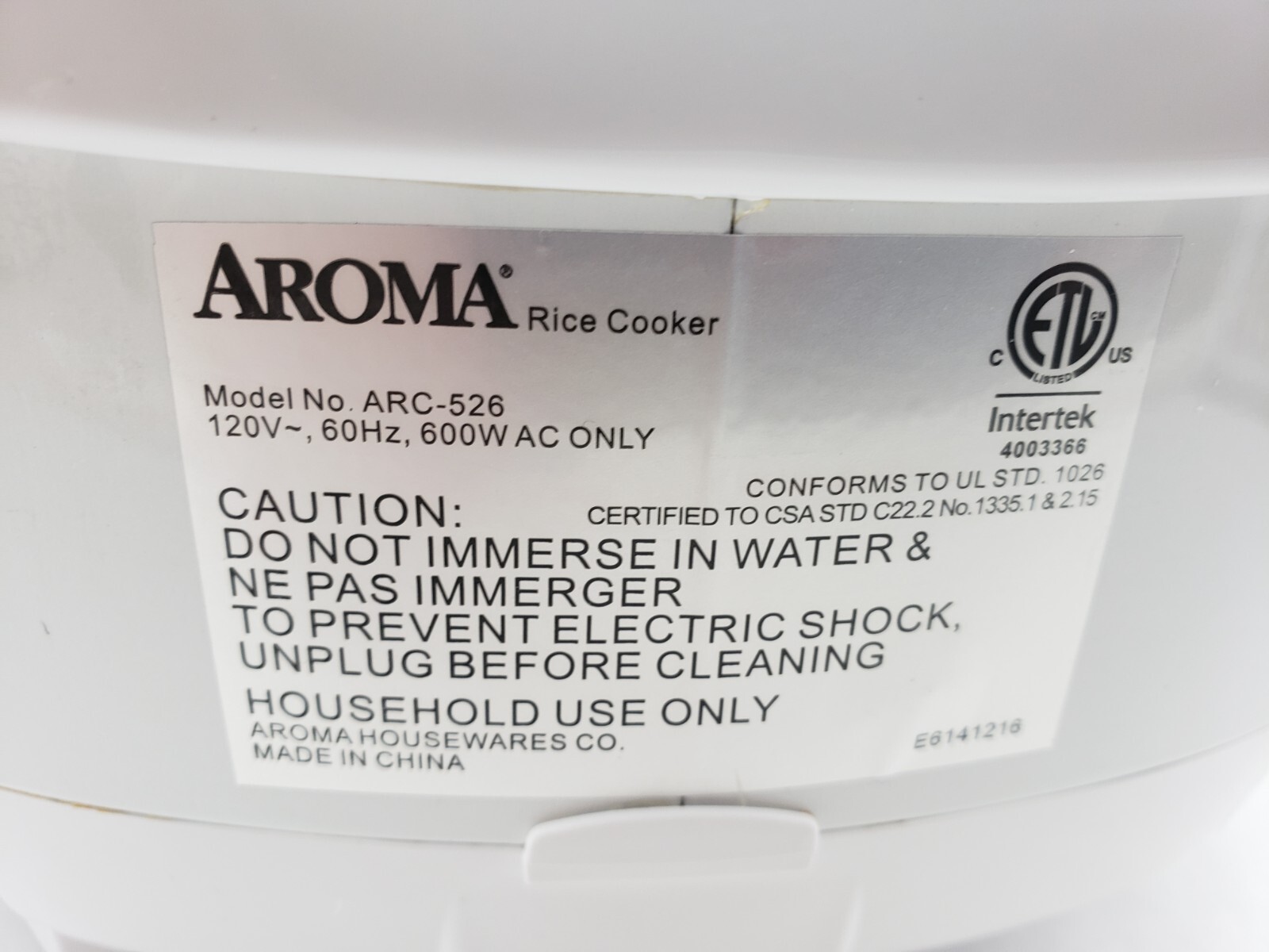 Aroma ARC-526 - Rice Cooker Slow Cooker Food Steamer
