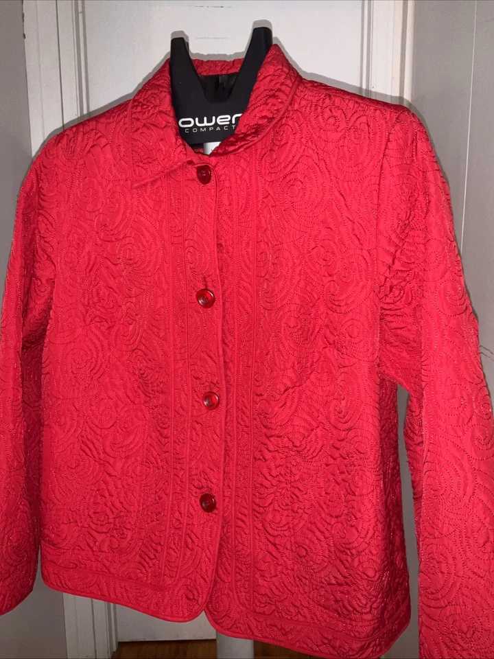Chaqueta acolchada para mujer RQT talla L roja ligera Foto 2 de 4