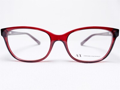 NEW Armani Exchange AX3037 8118 Womens Burgundy Modern Eyeglasses Frames  53/17