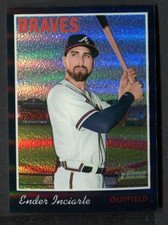 2019 Topps Heritage Chrome Baseball Ender Inciarte THC-105 Black /70