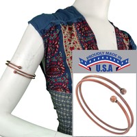 Upper Arm Bracelet Copper Ox Tri Tone Armlet Sprial Size Xl Large Usa Made on sale Upper Arm Bracelet Copper Ox Tri Tone Armlet Sprial Size Xl Large Usa Made on sale