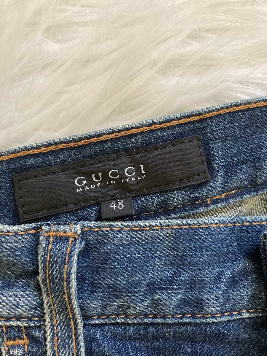 GUCCI グッチ スキニー デニムパンツ ジーンズ skinny 48 Gucci Skinny Denim Jeans Indigo Blue Size 48 | eBay
