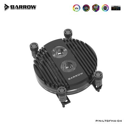 Barrow CPU Water Block Copper for AMD RYZEN 3 5 7 9 AM4 AM5 LTGFHA-04 Black