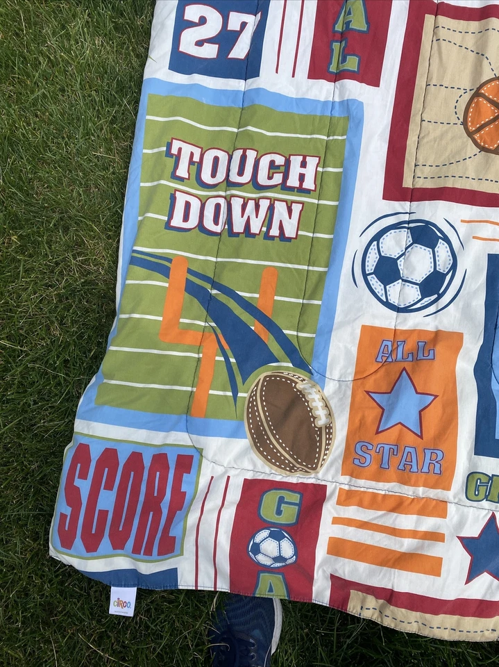 Circo Niños Infantil Cuna Manta Edredón Baloncesto Fútbol �� Ropa de Cama Foto 3 de 4