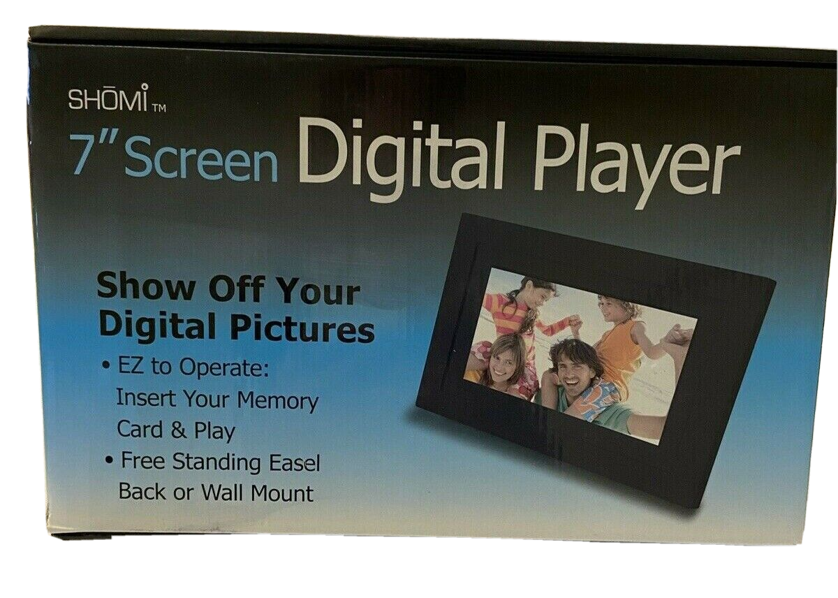 Shomi Digital Photo Picture Frame 7" Color Screen Player Memory Card