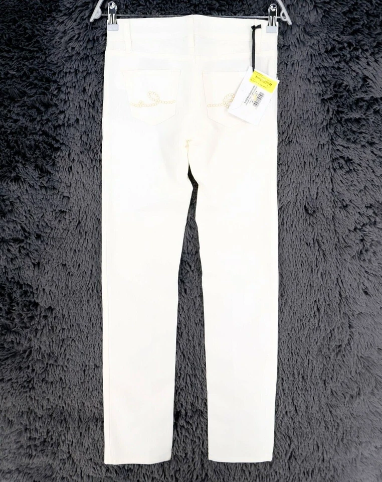 RRP €237 Seven7 White Medium Rise Regular Straight Fit Jeans Size W24 - Image 2 of 4