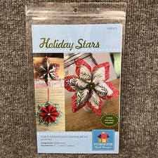 Poorhouse Quilts Holiday Stars 6 & 8 Point Stars For Decorating Pattern New