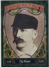 CAP ANSON COOPERSOTOWN GREEN CRYSTAL CRACKED ICE CUBS HOF #11 2013 13 PANINI