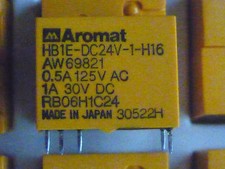 HB1E-DC24V-1-H16 Aromat Relais NAIS Single Pole 24V 24VDC AW69821 gold