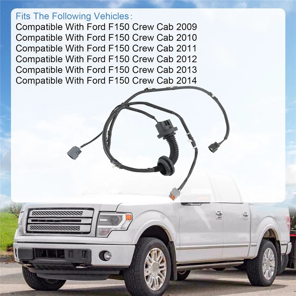 Arnés de cables de puente de puerta trasera lado del conductor izquierdo para Ford F150 09-14 doble cabina Foto 3 de 4