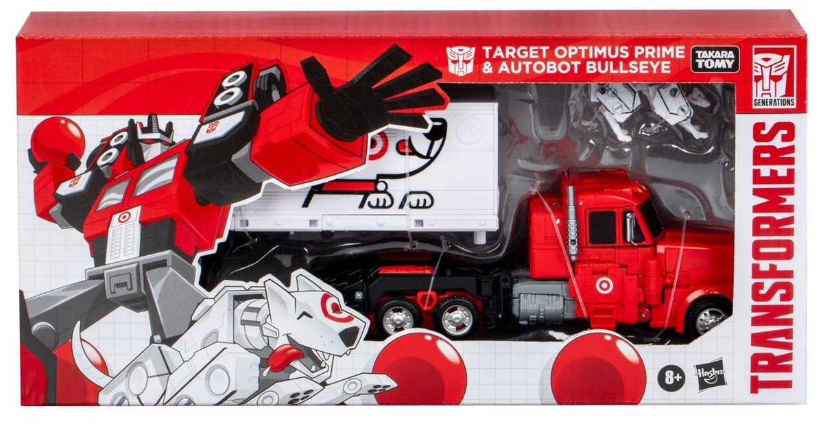 トランスフォーマー　オプティマスプライム　ブルズアイ　ターゲット Transformers Optimus Prime & Bullseye Target Exclusive - New
