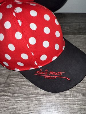 DISNEY Park Minnie Mouse Hat Baseball Cap Ears Bow Snapback  display picture 1