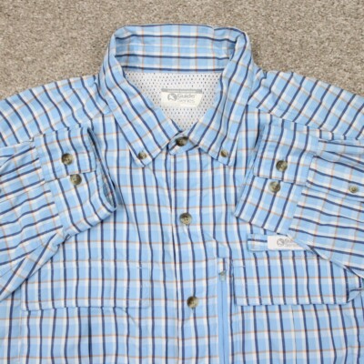 Chemise Gander Mountain Guide Series Homme L Bleu Boutonnée Ventilée