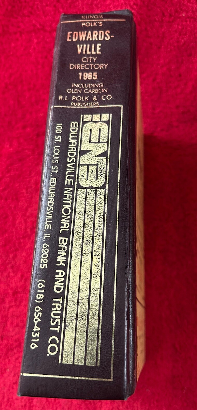 1985 Edwardsville Illinois Polk Directory hardcover