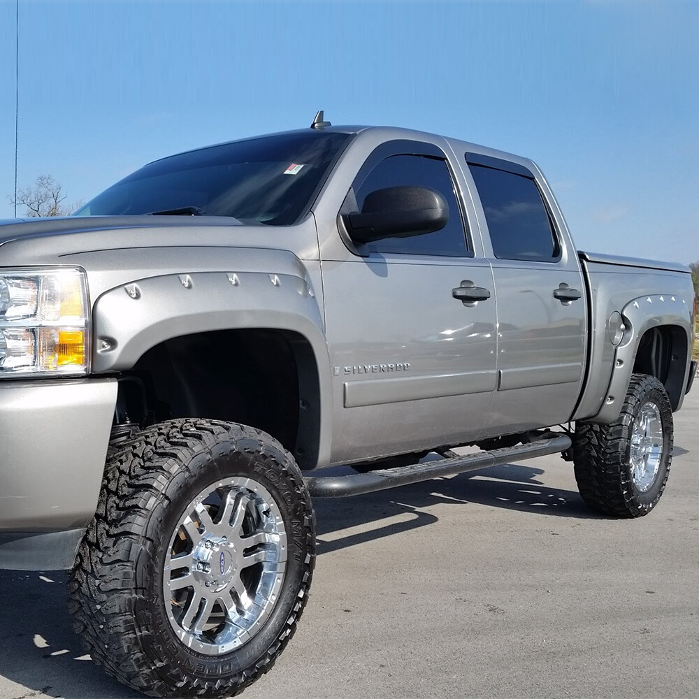 TYGER Bolt-Riveted Fender Flares For 2007-2013 Chevy Silverado - 4-Piece Set