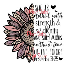 Sublimation Print Without Fear Sunflower Religious Ready To Press Heat Transfer