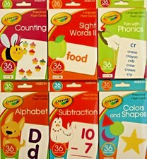Crayola Learning Educational Flash Cards Alphabet Colors Shapes Counting 36-ct.