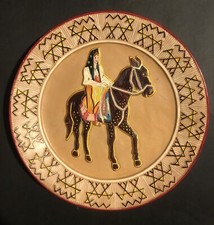Francesco Sale Piatto Arte Sarda Dorgali Ceramica Terracotta Costumi Sardegna