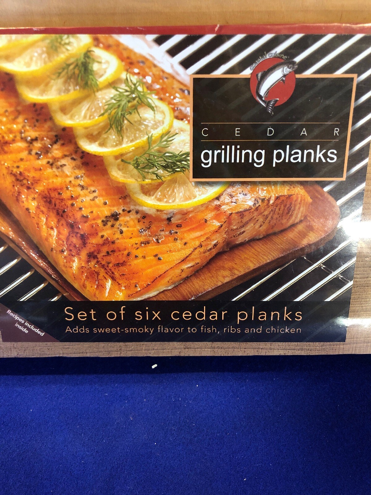 NIP Set of 6 Coastal Cuisine Cedar Grilling BBQ Barbecue Planks 16" x 7