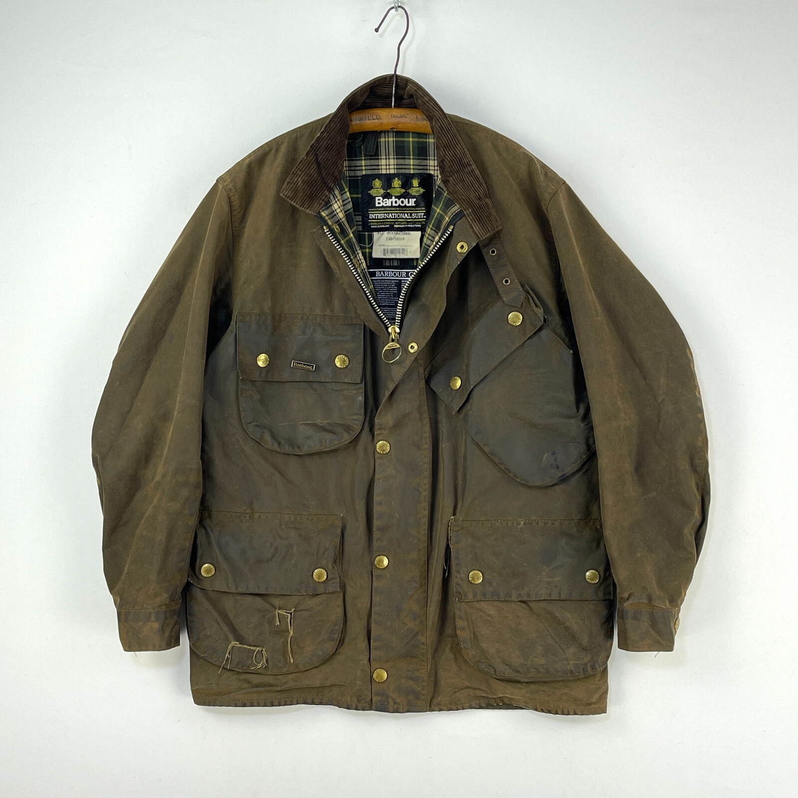 Barbour M12 International Suit Wax Jacket Mens C40 Brown Vintage 