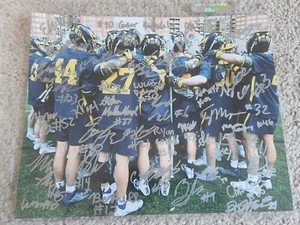 Michigan Wolverines 2023 Lacrosse Team Autographed 8x10 Photo 32 Signatures