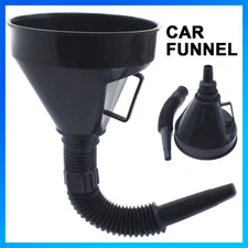 Car Motorcycle Boat Flexible Large Funnel Oil Water Gas Fuel Spout with strainer
