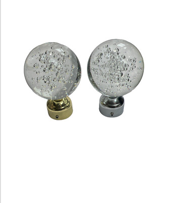 Trade Pole Gardinenstangenabschlüsse, für 28 mm Stangen, Stahl satiniert, 2er Pack Enden