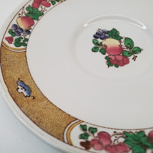 Vintage BOOTHS Silicon China Handled Cup & Saucer Fruit & Vine Pattern ENGLAND - Picture 9 of 15