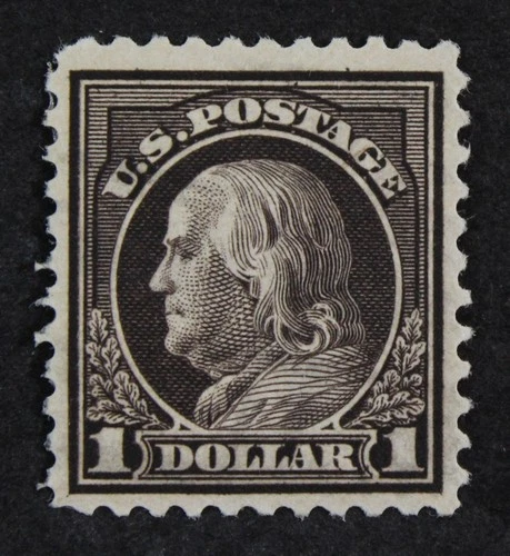CKStamps: US Stamps Collection Scott#518 $1 Franklin Unused Regum