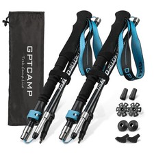 Walking Sticks Collapsible Hiking Poles,Lightweight Trekking Poles Made of Ca...