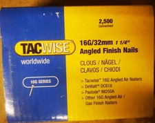 Tacwise 32mm x 1.6g angled brad nails (2500 nails)
