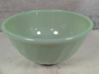 Vintage Anchor Hocking Fire-King 7" Jadeite Green Swirl Mixing Bowl USA