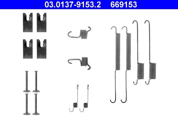 ZubehÖRsatz Bremsbacken Hinten Ate 030137 91532 FÜR Ford ZubehÖR KIT Montagesatz-image