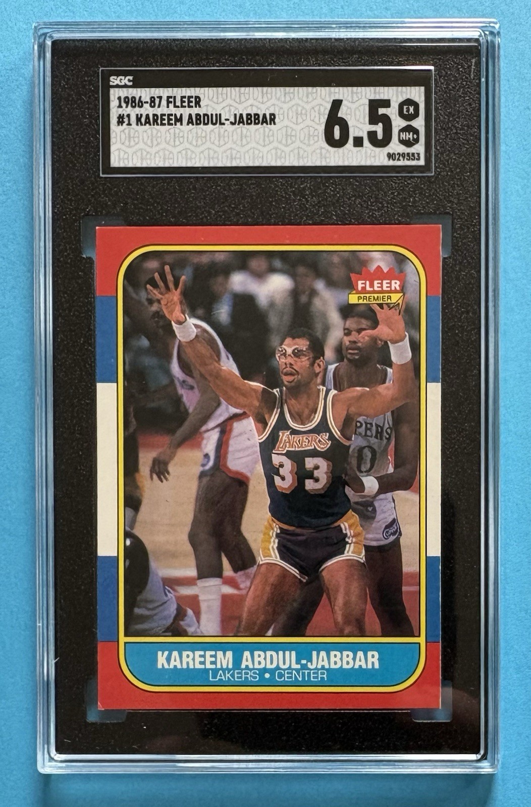 1986-87 KAREEM ABDUL-JABBAR #1 Fleer 6.5 EXNM+ Los Angeles Lakers HOF #JJTCARDS#
