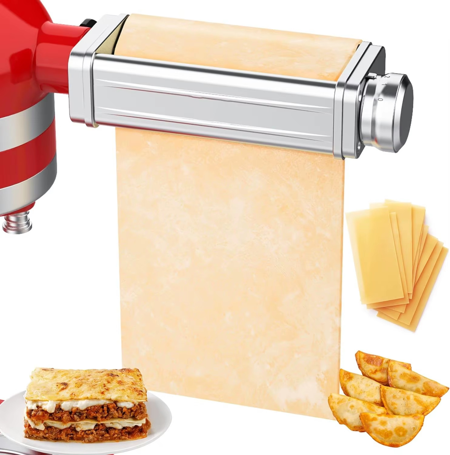 Accessorio per Pasta per Mixer Kitchenaid Rullo per Fogli Di Pasta in Acciaio In