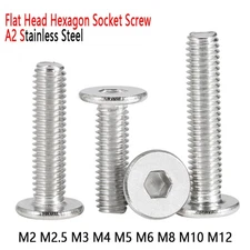 M2-M12 A2 Stainless Steel Allen Hex Socket Ultra Thin Flat Wafer Head Screw Bolt