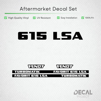 Fendt Favorit 615 LSA Turbomatik Decal Kit - Das ultimative 6-Zyl Restaurieru...