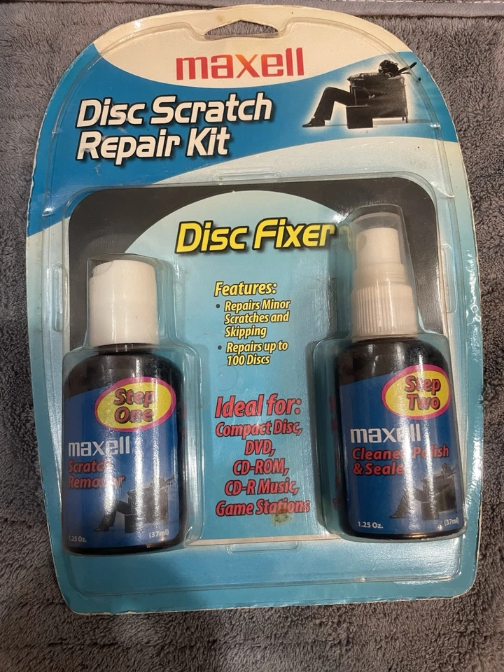 Maxell / Kit de reparación de arañazos de disco / CD-335 / Fijador de disco / CD DVD Videojuegos Foto 2 de 3