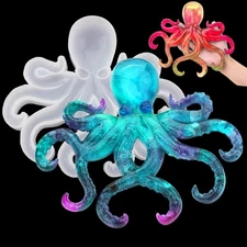 Large Octopus Resin Molds, Silicone Ornament Mold for Epoxy Casting, Animals ...