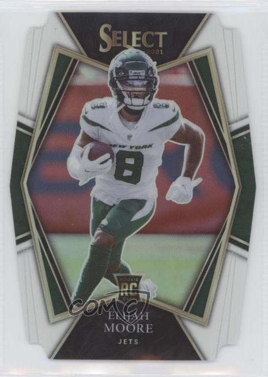 2021 Panini Select Premier Level White Prizm Die-Cut 91/99 Elijah Moore 10is