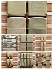 4 Zippo Solid Brass Vintage 1932-1985. 1932-1986. 1932-1987. 1932-1988. Jahre 