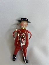 De Carlini Beefeater Palace Guard English Ornament Blown Mercury Glass Italy