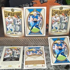 Panini Legacy Justin Herbert Dan Fouts Chargers NFL Card Lot - 6 Cards