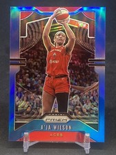 2020 Panini Prizm WNBA #18 A'ja Wilson Blue Prizm /149 SP Aces 