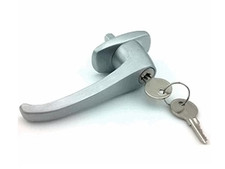 Tennsco TN301 Metal Cabinet Handle, Locking, Bright Chrome Finish