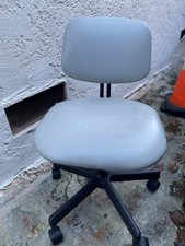 Gray Armless Swivel Rolling Office Chair with Backrest, 5-Caster Base