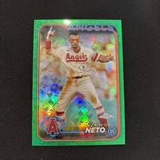 2024 Topps Chrome - Zach Neto #123 Green Refractor /99