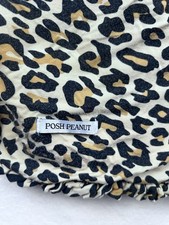 Posh Peanut Bath Towel Cheetah 36x35 Infants Toddlers Bamboo Cotton Viscose.